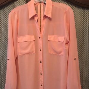 My Michelle pink button down blouse.